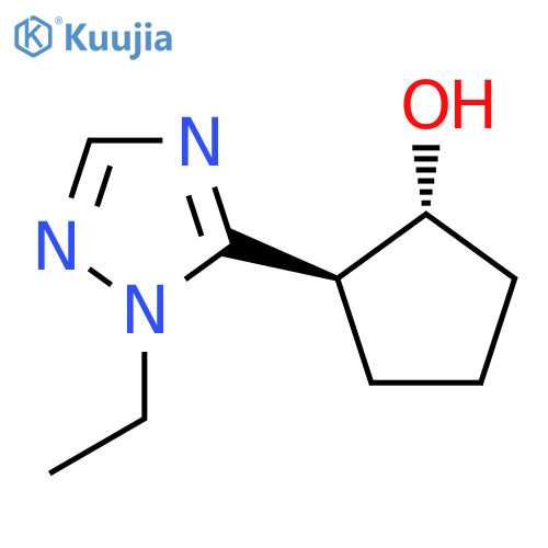 rac-(1R,2S)-2-(1-ethyl-1H-1,2,4-triazol-5-yl)cyclopentan-1-ol structure