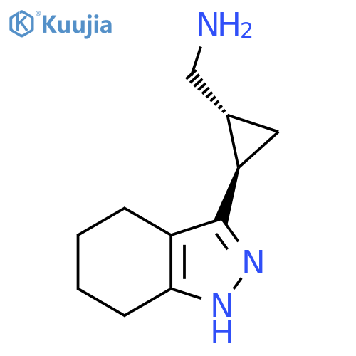 rac-(1R,2R)-2-(4,5,6,7-tetrahydro-1H-indazol-3-yl)cyclopropylmethanamine structure