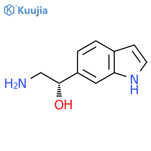 (1S)-2-amino-1-(1H-indol-6-yl)ethan-1-ol structure