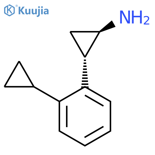 rac-(1R,2S)-2-(2-cyclopropylphenyl)cyclopropan-1-amine structure