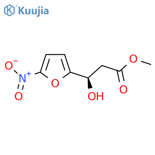 methyl (3R)-3-hydroxy-3-(5-nitrofuran-2-yl)propanoate structure