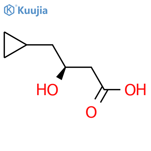 (3S)-4-cyclopropyl-3-hydroxybutanoic acid structure