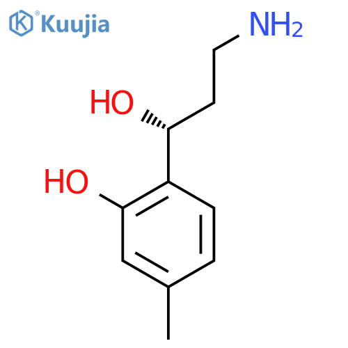 2-(1R)-3-amino-1-hydroxypropyl-5-methylphenol structure