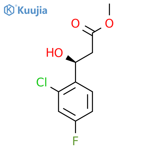 methyl (3S)-3-(2-chloro-4-fluorophenyl)-3-hydroxypropanoate structure