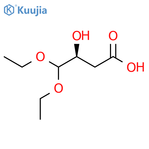 (3S)-4,4-diethoxy-3-hydroxybutanoic acid structure