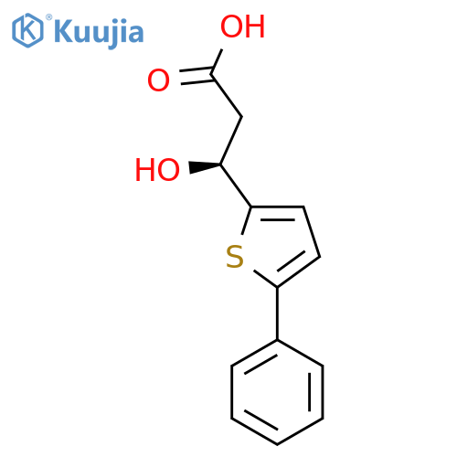 (3S)-3-hydroxy-3-(5-phenylthiophen-2-yl)propanoic acid structure