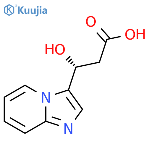 (3R)-3-hydroxy-3-{imidazo1,2-apyridin-3-yl}propanoic acid structure