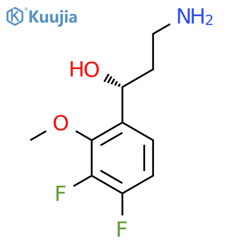(1R)-3-amino-1-(3,4-difluoro-2-methoxyphenyl)propan-1-ol structure