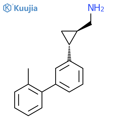 rac-(1R,2R)-2-3-(2-methylphenyl)phenylcyclopropylmethanamine structure
