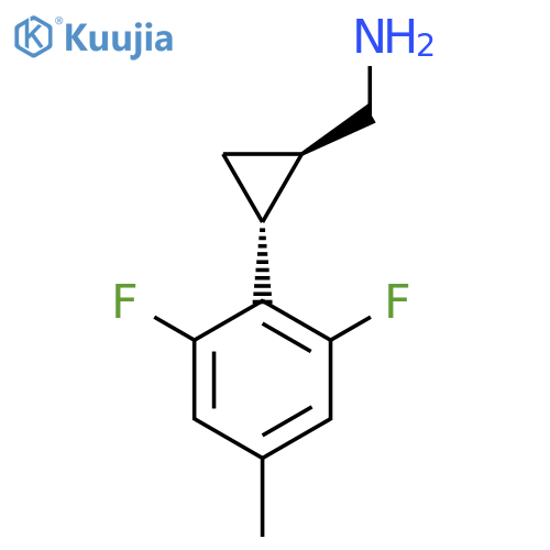 rac-(1R,2R)-2-(2,6-difluoro-4-methylphenyl)cyclopropylmethanamine structure