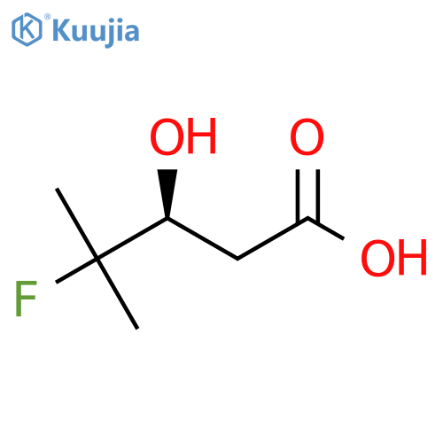(3S)-4-fluoro-3-hydroxy-4-methylpentanoic acid structure