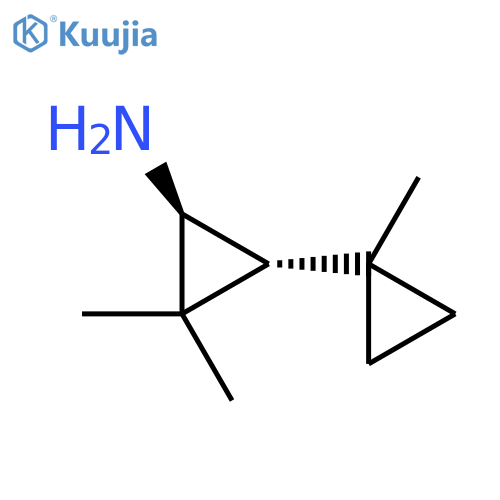 rac-(1R,3S)-2,2-dimethyl-3-(1-methylcyclopropyl)cyclopropan-1-amine structure