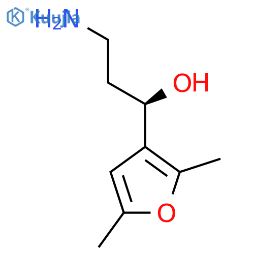 (1R)-3-amino-1-(2,5-dimethylfuran-3-yl)propan-1-ol structure
