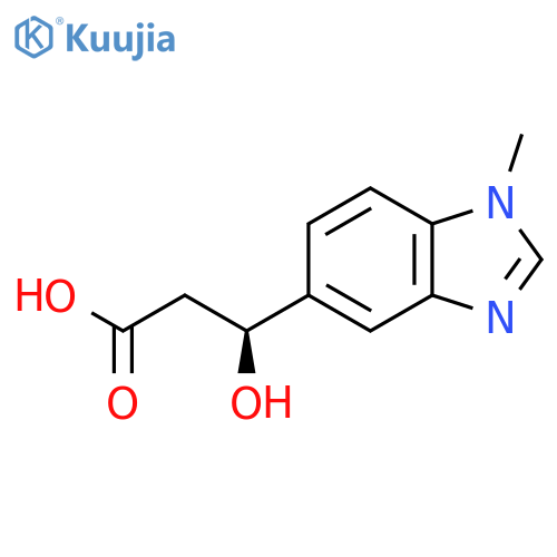 (3S)-3-hydroxy-3-(1-methyl-1H-1,3-benzodiazol-5-yl)propanoic acid structure