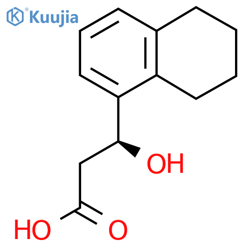 (3S)-3-hydroxy-3-(5,6,7,8-tetrahydronaphthalen-1-yl)propanoic acid structure