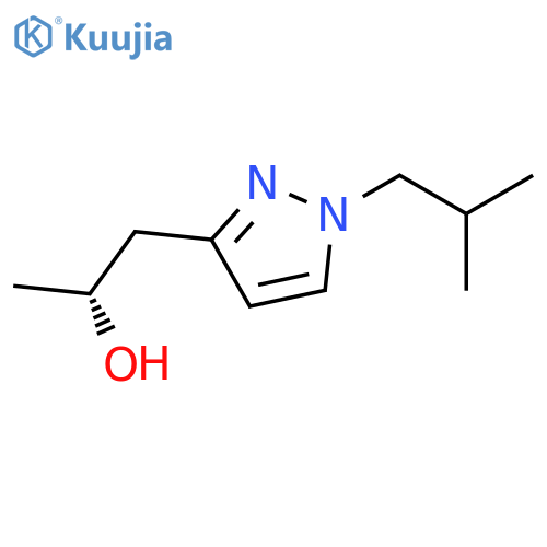 (2R)-1-1-(2-methylpropyl)-1H-pyrazol-3-ylpropan-2-ol structure