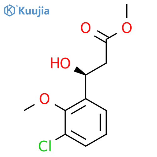 methyl (3S)-3-(3-chloro-2-methoxyphenyl)-3-hydroxypropanoate structure