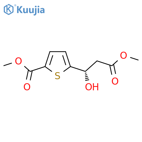methyl 5-(1S)-1-hydroxy-3-methoxy-3-oxopropylthiophene-2-carboxylate structure