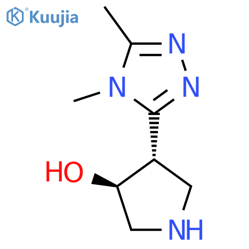 rac-(3R,4R)-4-(dimethyl-4H-1,2,4-triazol-3-yl)pyrrolidin-3-ol structure