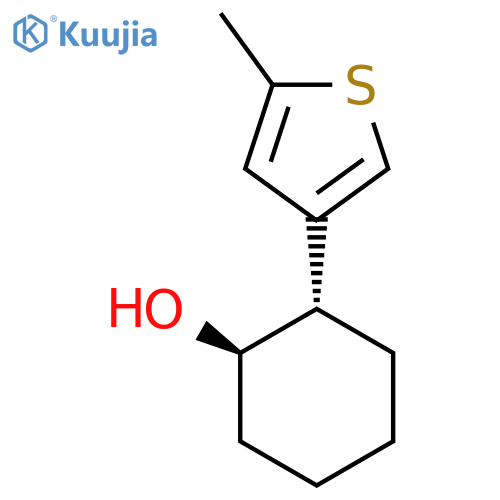 rac-(1R,2S)-2-(5-methylthiophen-3-yl)cyclohexan-1-ol structure