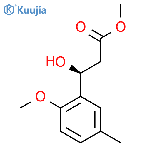methyl (3S)-3-hydroxy-3-(2-methoxy-5-methylphenyl)propanoate structure