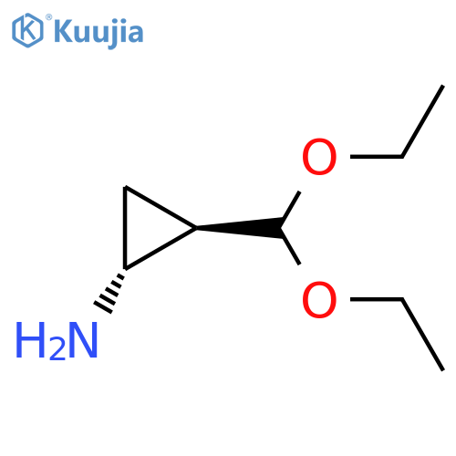 rac-(1R,2R)-2-(diethoxymethyl)cyclopropan-1-amine structure