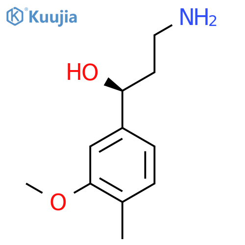 (1S)-3-amino-1-(3-methoxy-4-methylphenyl)propan-1-ol structure