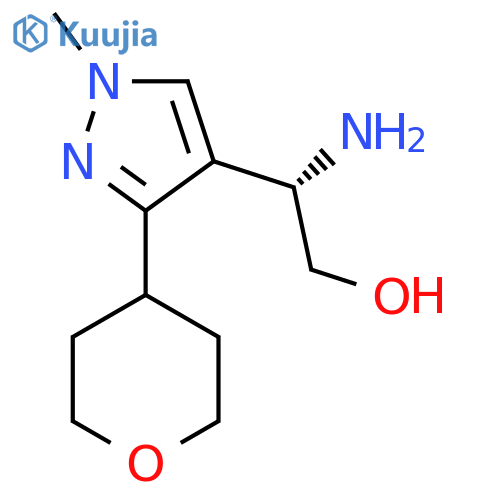 (2S)-2-amino-2-1-methyl-3-(oxan-4-yl)-1H-pyrazol-4-ylethan-1-ol structure