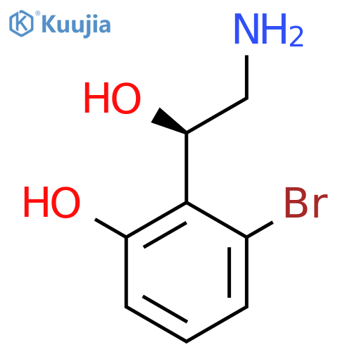 2-(1R)-2-amino-1-hydroxyethyl-3-bromophenol structure