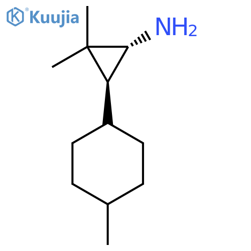 rac-(1R,3S)-2,2-dimethyl-3-(4-methylcyclohexyl)cyclopropan-1-amine structure