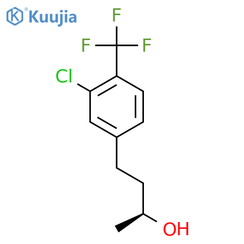 (2S)-4-3-chloro-4-(trifluoromethyl)phenylbutan-2-ol structure