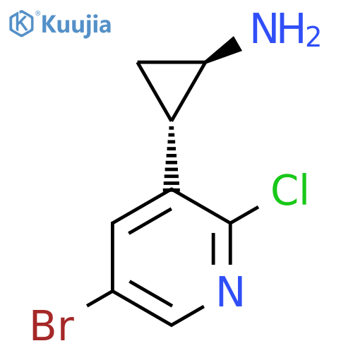 rac-(1R,2S)-2-(5-bromo-2-chloropyridin-3-yl)cyclopropan-1-amine structure