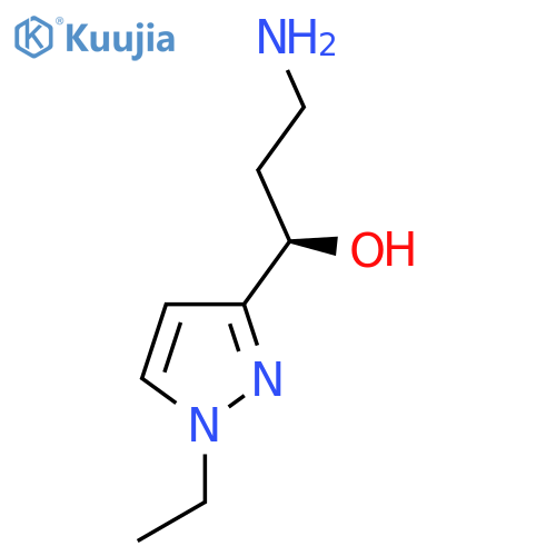 (1R)-3-amino-1-(1-ethyl-1H-pyrazol-3-yl)propan-1-ol structure