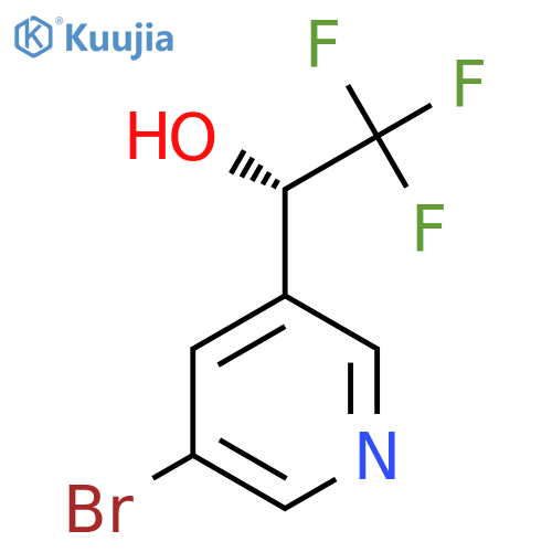 (1S)-1-(5-bromopyridin-3-yl)-2,2,2-trifluoroethan-1-ol structure