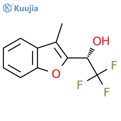 (1S)-2,2,2-trifluoro-1-(3-methyl-1-benzofuran-2-yl)ethan-1-ol structure