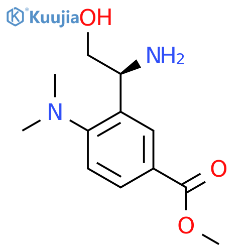 methyl 3-(1S)-1-amino-2-hydroxyethyl-4-(dimethylamino)benzoate structure
