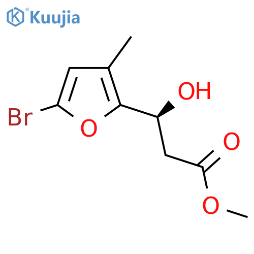 methyl (3S)-3-(5-bromo-3-methylfuran-2-yl)-3-hydroxypropanoate structure