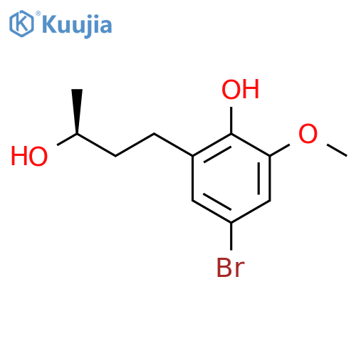 4-bromo-2-(3S)-3-hydroxybutyl-6-methoxyphenol structure