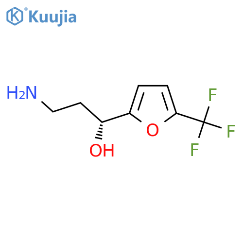 (1R)-3-amino-1-5-(trifluoromethyl)furan-2-ylpropan-1-ol structure