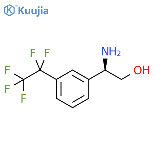 (2R)-2-amino-2-3-(pentafluoroethyl)phenylethan-1-ol structure