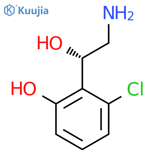 2-(1S)-2-amino-1-hydroxyethyl-3-chlorophenol structure