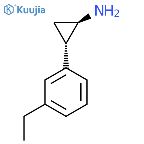 rac-(1R,2S)-2-(3-ethylphenyl)cyclopropan-1-amine structure