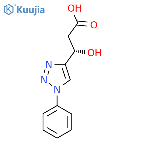 (3S)-3-hydroxy-3-(1-phenyl-1H-1,2,3-triazol-4-yl)propanoic acid structure