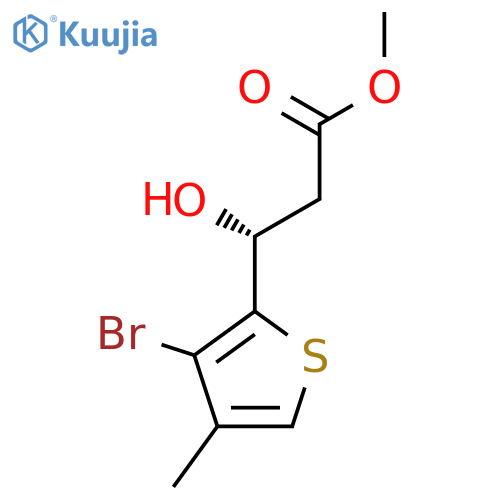 methyl (3R)-3-(3-bromo-4-methylthiophen-2-yl)-3-hydroxypropanoate structure