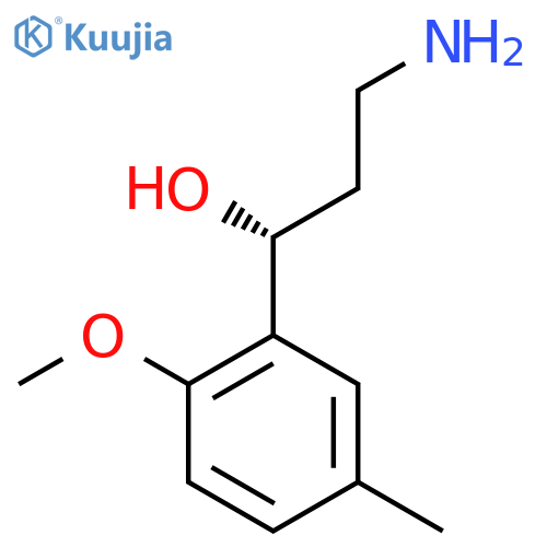 (1R)-3-amino-1-(2-methoxy-5-methylphenyl)propan-1-ol structure