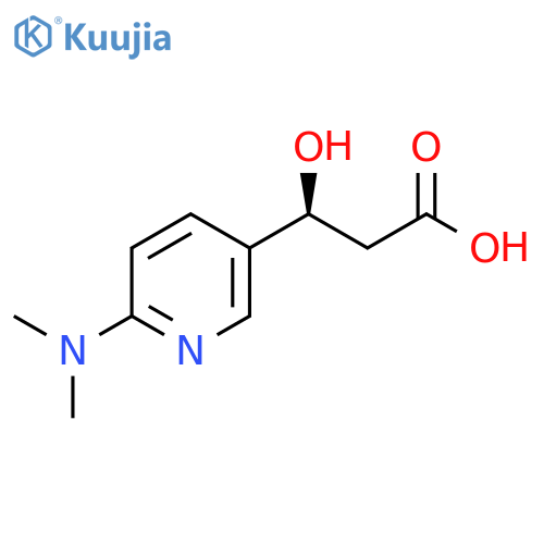 (3S)-3-6-(dimethylamino)pyridin-3-yl-3-hydroxypropanoic acid structure
