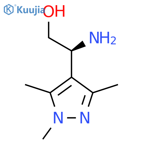 (2S)-2-amino-2-(trimethyl-1H-pyrazol-4-yl)ethan-1-ol structure