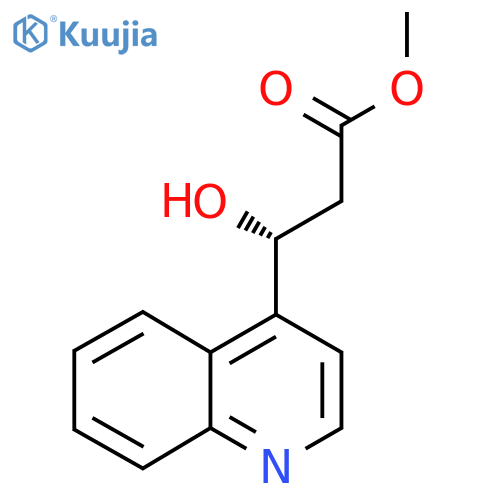 methyl (3R)-3-hydroxy-3-(quinolin-4-yl)propanoate structure