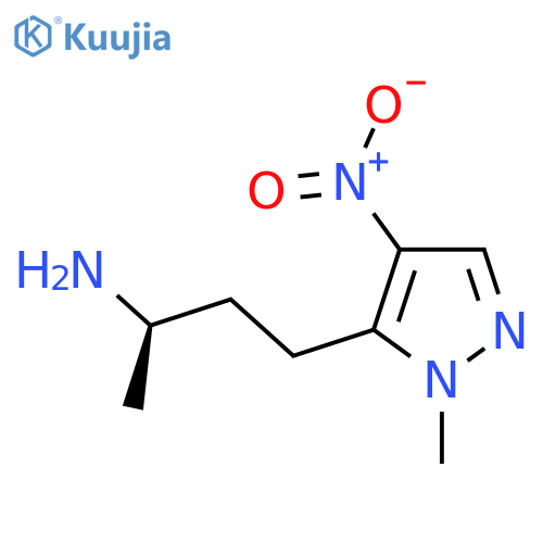 (2R)-4-(1-methyl-4-nitro-1H-pyrazol-5-yl)butan-2-amine structure