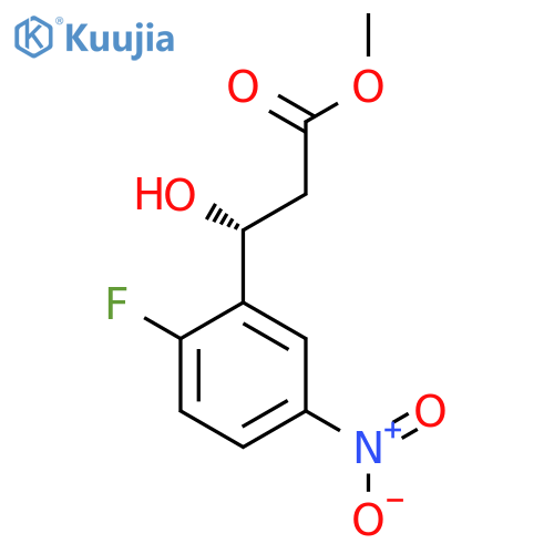 methyl (3R)-3-(2-fluoro-5-nitrophenyl)-3-hydroxypropanoate structure